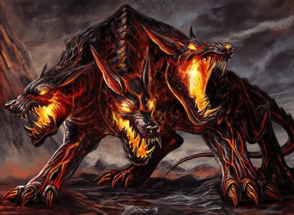 Kerberos’ image name perhaps means “Death-Daemon of the Dark”