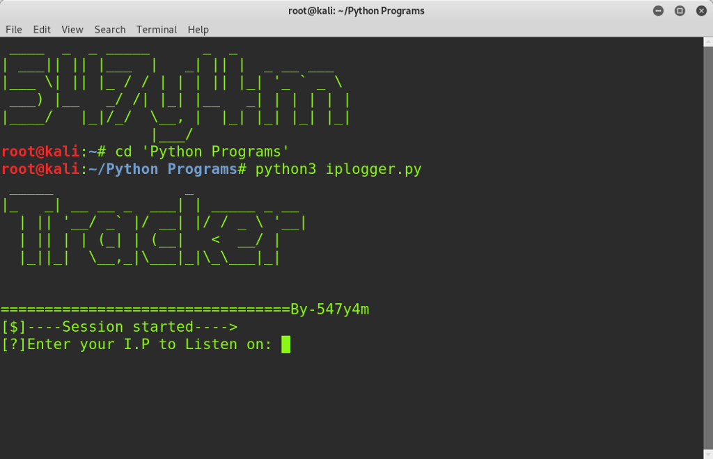 Simple I.P Logger in Python – Hacker's Directory